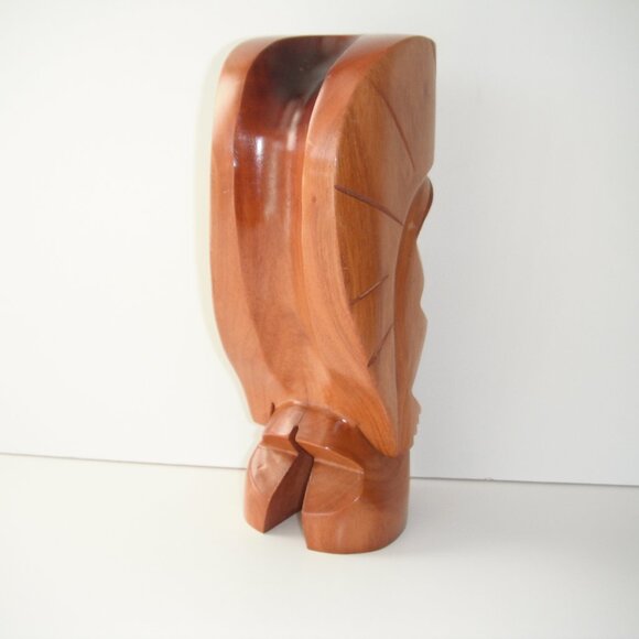 Hand Carved Solid Milo Wood Totem 10" High Maui Hawaii Figure Statue Sculpture - Picture 6 of 9